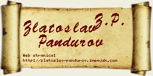 Zlatoslav Pandurov vizit kartica